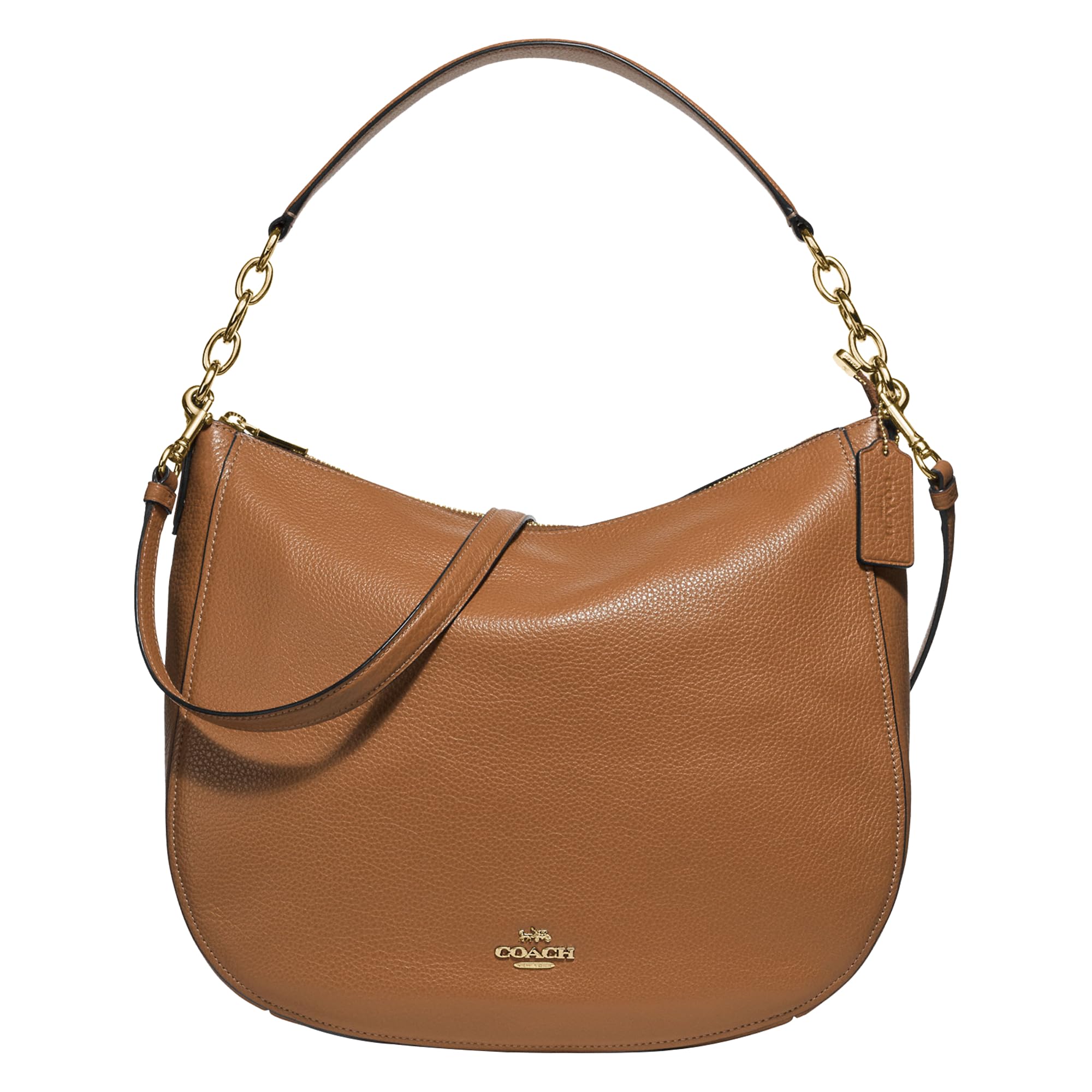 Photo 1 of COACH Elle Hobo Shoulder Bag, Light Saddle