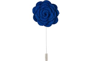 Knighthood Royal Blue Flower Lapel Pin Badge Coat Suit Collar Accessories Brooch for Men