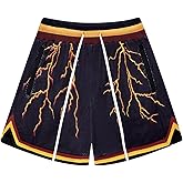 DIOTSR Mens Retro Basketball Shorts Running Athletic Graphic Shorts Streetwear Designer with Pockets