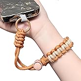 SURDOCA Adjustable Phone Lanyard, Camera Wrist Strap, Handmade Wrist Lanyard, Phone Wristlet, Anti Theft Cell Phone Strap, Brown