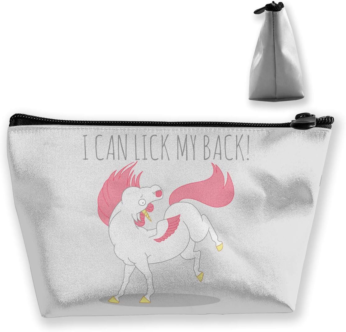 Travel Cosmetic Bags I Can Lick My Back Small Makeup Bag Multifunction Pouch Cosmetic Handbag Toiletries Organizer Bag for Women Girl