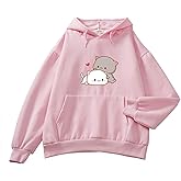 Women Kawaii Cartoon Cute Cat Graphic Casual Cotton Pullover Hoodies Sweatshirt