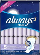 Always Maxi Size 5 Extra Heavy Overnight Pads with Flexi-Wings Unscented 54 view 2
