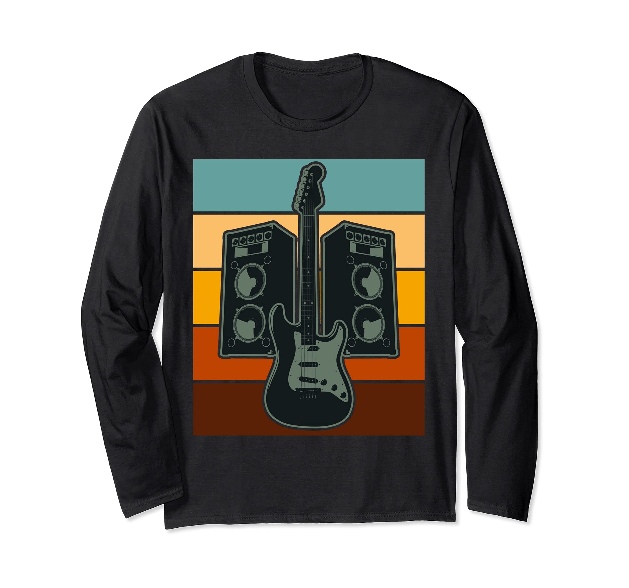 Retro Music Guitarist Guitar Player Musician Guitar Long Sleeve T-Shirt