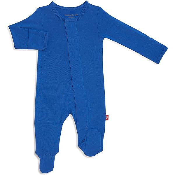 Kickee Pants Bamboo Boy's Footie With Zipper - Glacier Polka Dots 18-24 Months