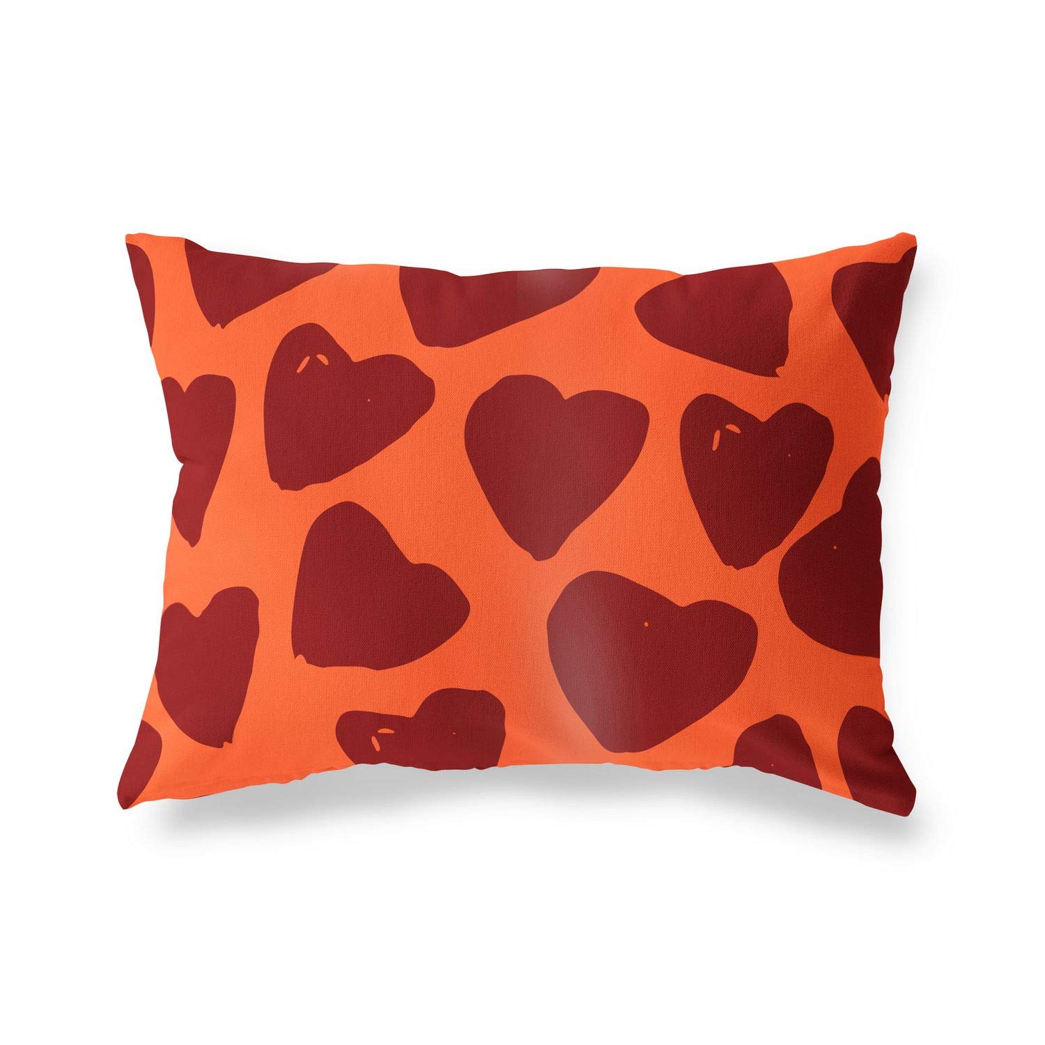 BonaMaison Decorative Cushion Cover, Orange Bordeux Throw Pillow Covers, Home Decorative Pillowcases for Livingroom, Sofa, Bedroom, Size: 45X60 Cm - Designed and Manufactured in Turkey