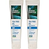 Desert Essence Tea Tree Oil Toothpaste - Mint - 6.25 Oz - Pack of 2 - Refreshing Taste - Deep Cleans Teeth & Gums - Helps Fig