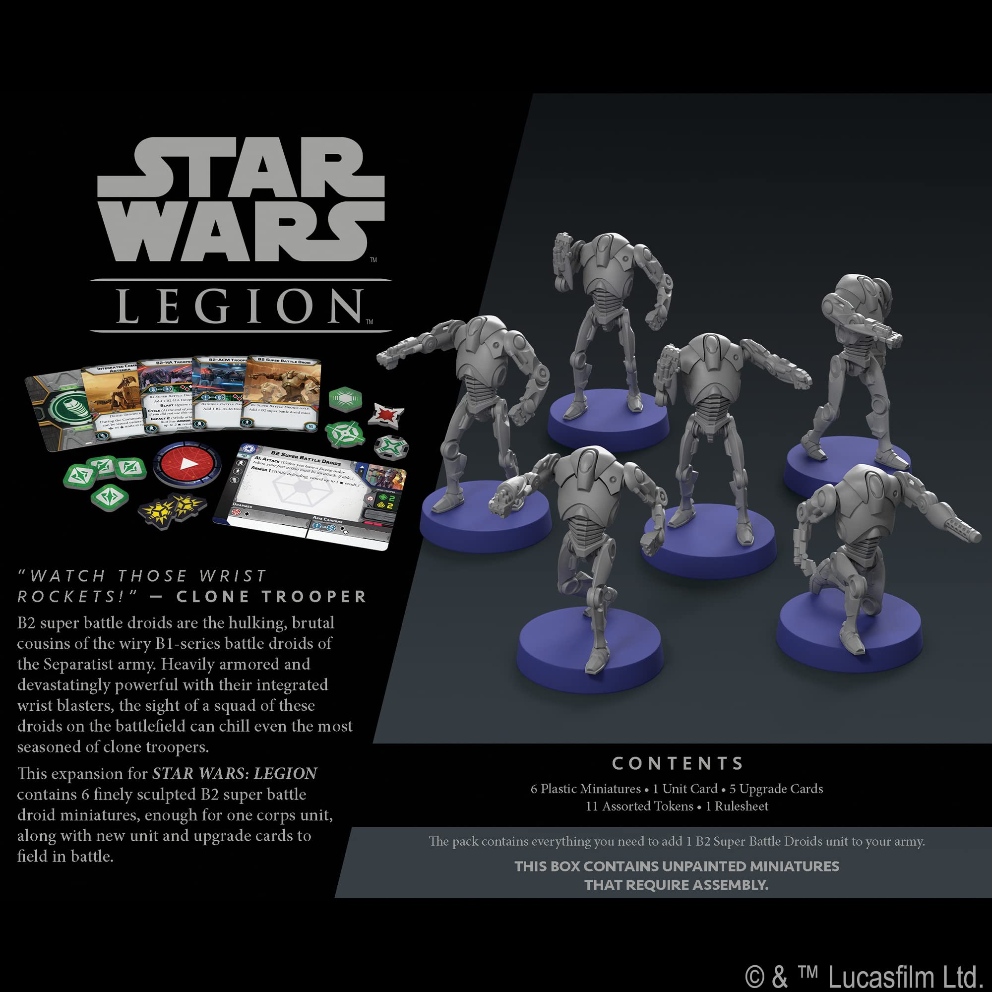 Star Wars: Legion B2 Super Battle Droids Unit Expansion - Unleash Devastating Power! Tabletop Miniatures Strategy Game for Kids & Adults, Ages 14+, 2 Players, 3 Hr Playtime, Made by Atomic Mass Games