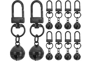 PATIKIL 10 PCS Dog Bell, Cat Bell Small Pet Collar Bells Keychain Cute Bulk Loud Jingle for Dog Collar Charm Pendant