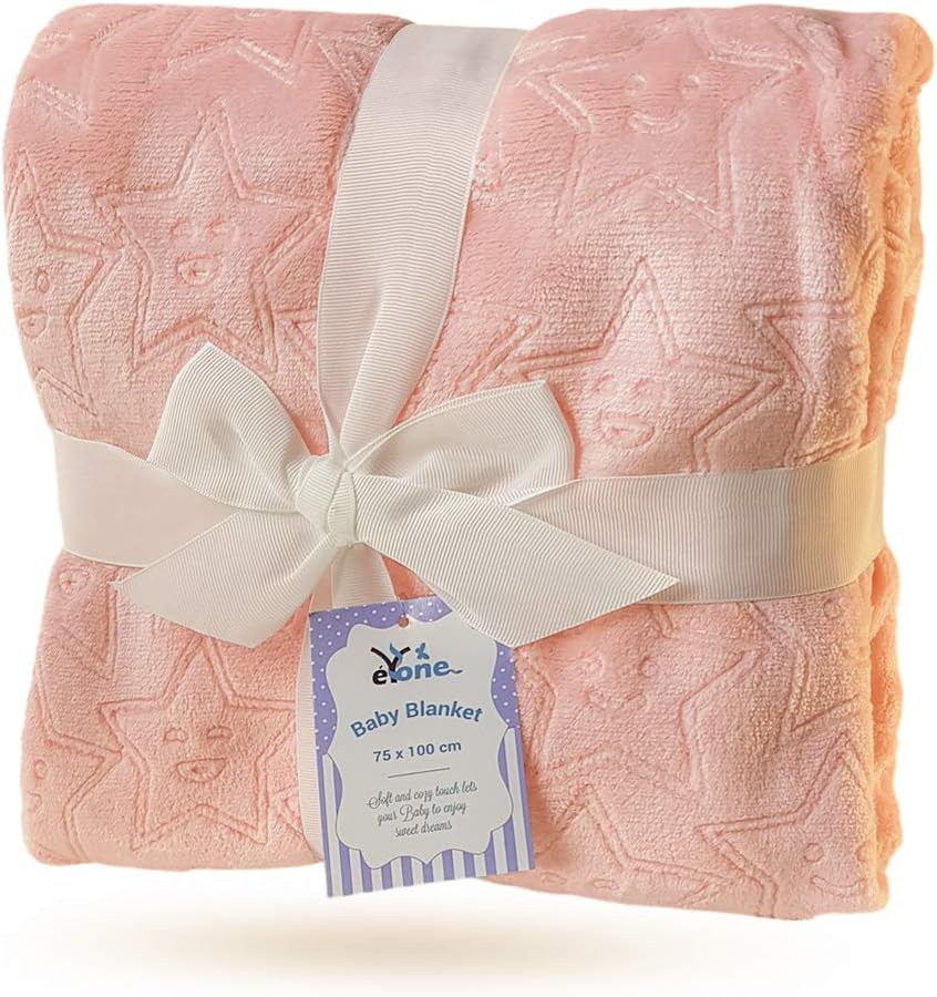 Receiving Warm Fleece Baby Blanket Super Soft and Fluffy Embossed for