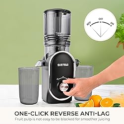 SUSTEAS Cold Press Juicer, 300W, 5.3" Large Feed