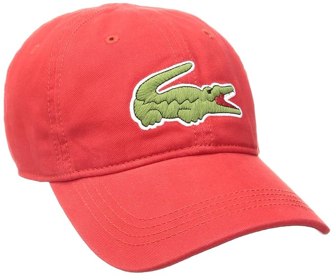 lacoste men's big croc gabardine cap