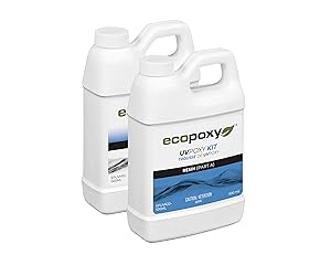 EcoPoxy Coating Resin, 1L UVPoxy Kit for a Durable, Clear Coat Epoxy Finish Used for Counters, Artwork, Cutting Boards and More