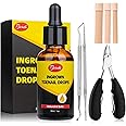 Pjordo Ingrown Toenail Removal Kit - 30ml/1oz Ingrown Toenail Drops Toenail Softener with 3 Gel Toe Tubes, Nail Clipper, Ingrown Toenail File Lifter, Ingrown Toenail Corrector Drops