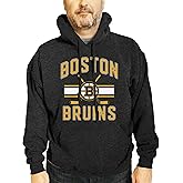 Wright & Ditson Adult NHL Faceoff Hockey Fleece Hooded Sweatshirt- Jersey Stripe - Soft Unisex Hoodie - Tag-Less Comfort