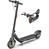 Electric Scooter for Adults 500W Peak Motor, Max Speed 15 MPH, Max Range 15 Miles, Foldable E Scooter with App, 8.5" Tire Motorized Commuter Scooters, Dual Braking System, Black Grey