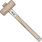 KAKURI Japanese Wooden Mallet Hammer for Woodworking &ndash; Small 36mm | Versatile Wood Mallet for Carpentry Work, Joinery, Chiseling, Carving, Crafts &ndash; Heavy Duty Round Head &ndash; Made in Japan