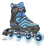 JUSUEN Inline Skates for Kids,Adjustable Roller