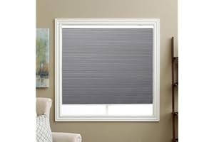 SBARTAR Window Blinds Cellular Shades Cordless Blackout Fabric Honeycomb Blinds 34" W x 36" H, Cool Silver(Blackout)