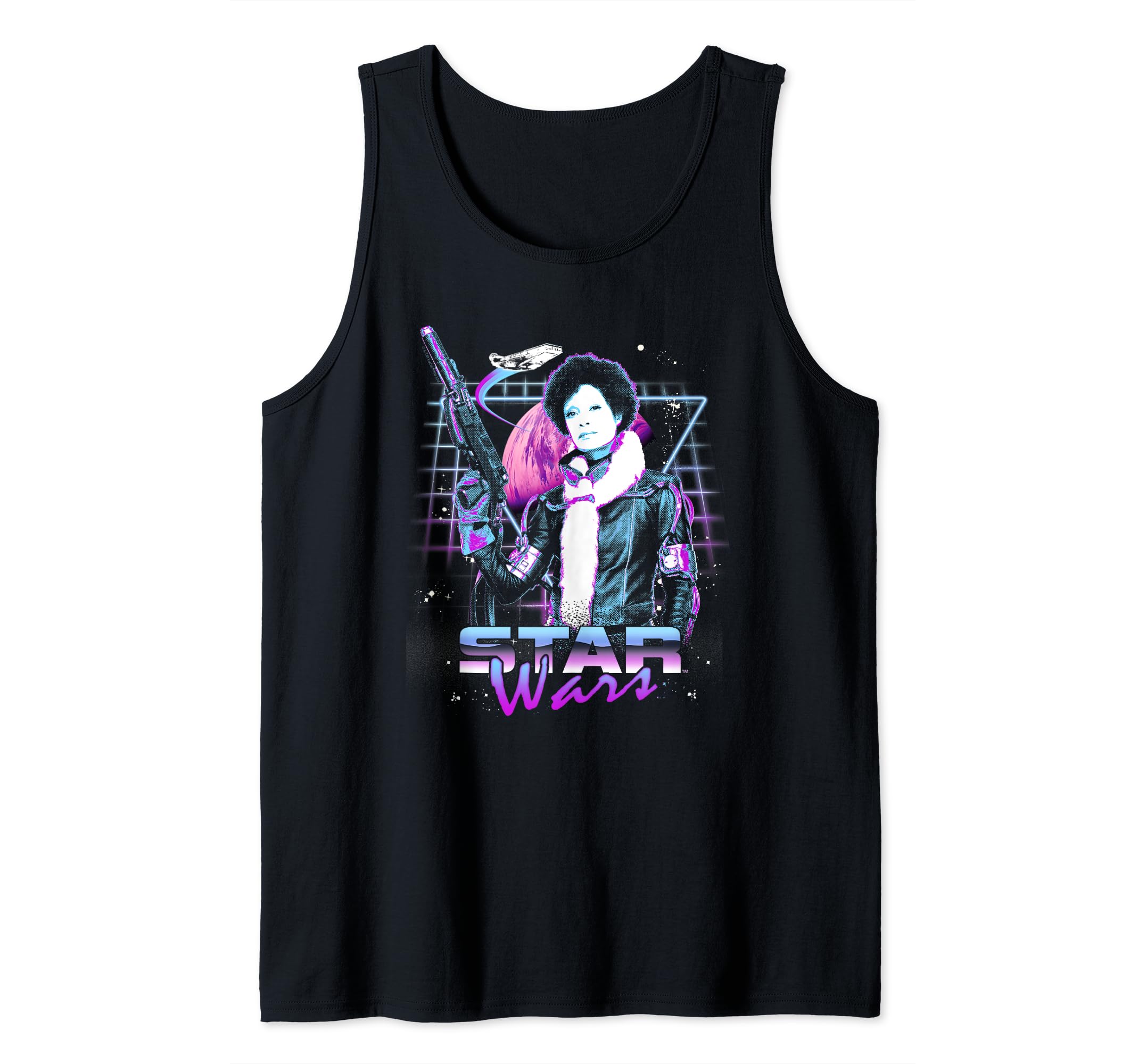 Star Wars Han Solo Movie Val Retro Neon Grid Tank Top