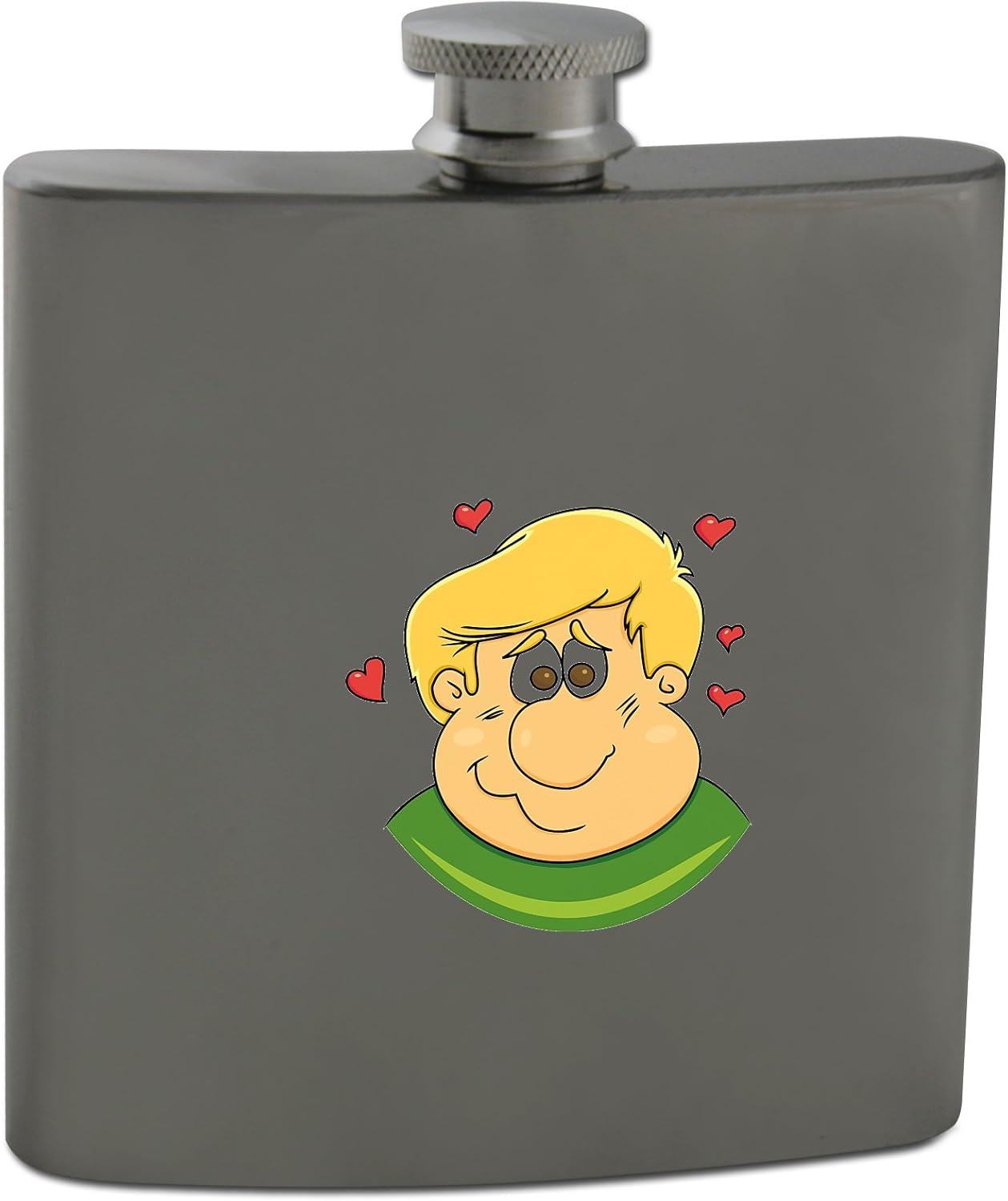 Fotomax Caricatura De Un Hombre Gordo Enamorado 6oz Stainless Steel Hip Flask Amazon Co Uk Kitchen Home