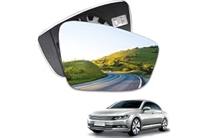 Passenger Side Heated Mirror Glass Compatible with 2011 2012 2013 2014 2015 2016 2017 2018 Volkswagen VW Passat Jetta Beetle 