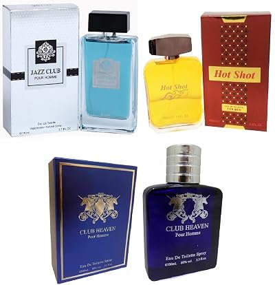 Modaleo 3 Pack Jazz Club Hot Shot Club Heaven EDP Perfume for Men Unisex 100ml