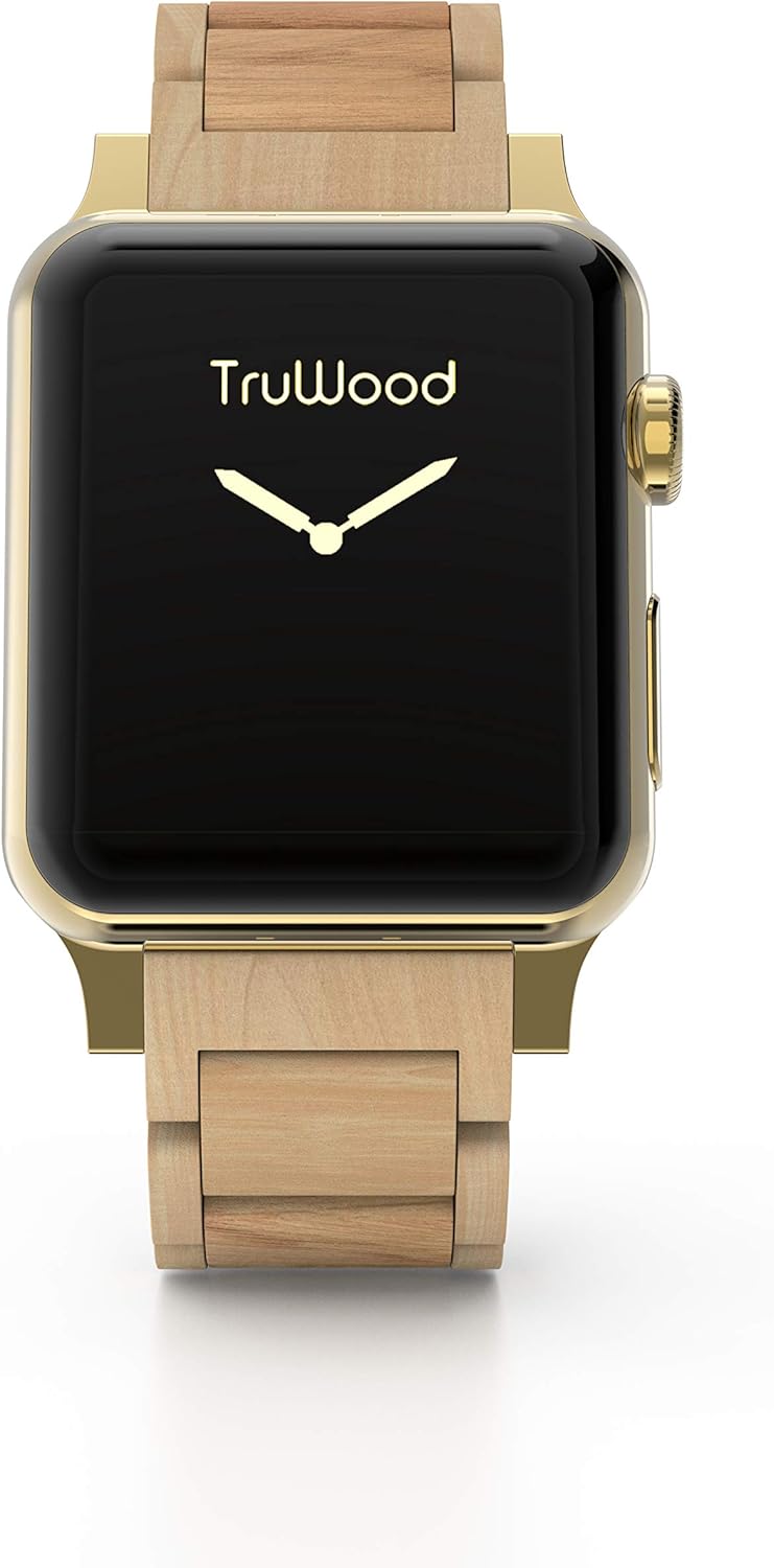 TruWood Everyday Wooden Watch Band Compatible with Apple Watch 38mm 40mm Women Men, Strap for iWatch Series 6, Series 5, Series 4, Series 3, Series 2, Series 1 (Maple Wood, 38/40mm)