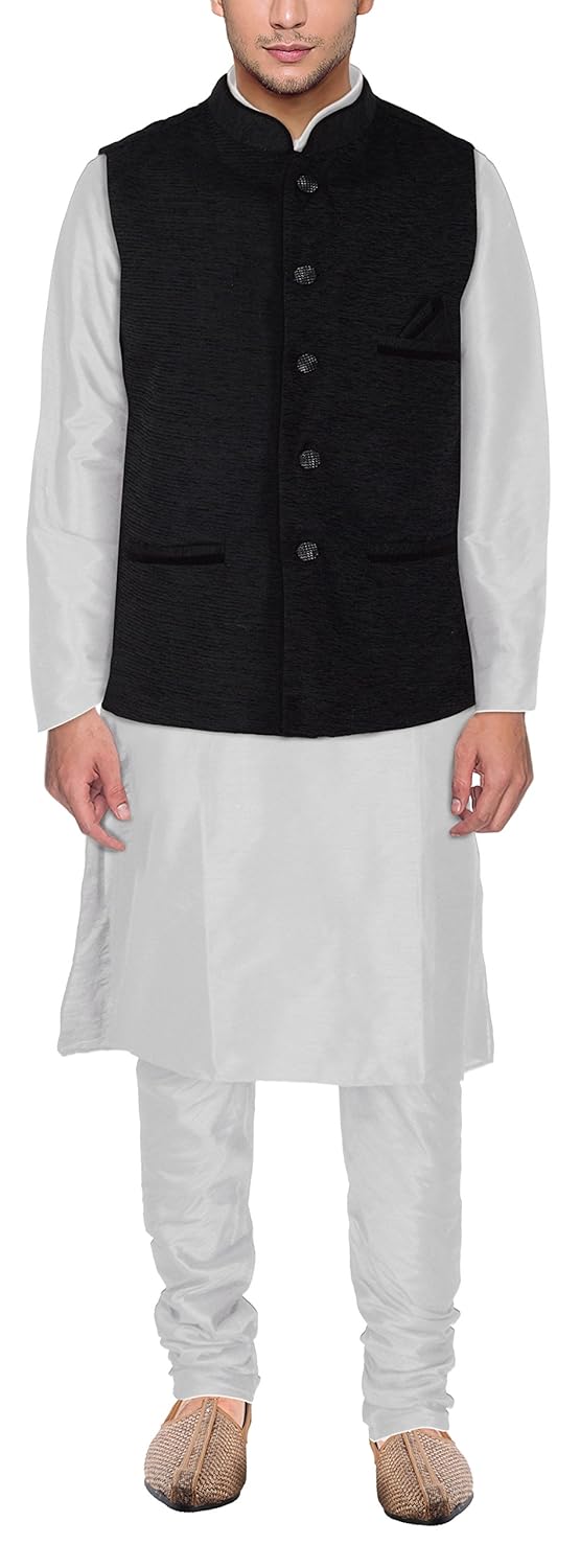 freedom fashion men's linen nehru jacket