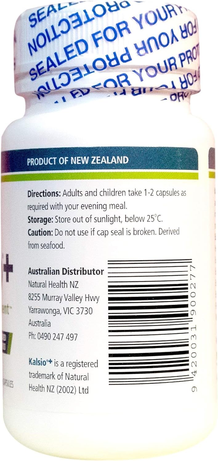 Kalsio+® All-Natural Calcium Plus Vitamin D, Phosphorus, Magnesium, Fish Bone Peptides & Collagen Specially Formulated For Maximum Absorption To Strengthen Bones & Support A Healthy Lifestyle: Health & Personal Care