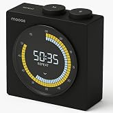 mooas Time Loop Digital Visual Timer, Rechargeable, Magnetic/Stand (Black) | Dial Setting, Large Display, USB-C Charging, 3-Level Brightness, Countup/down, Repeat Mode, ADHD, Exercise, Study, Cooking