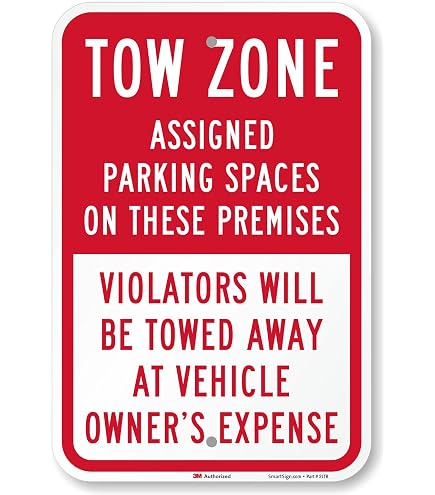 Parking Warning Sign: 'Unauthorized Vehicles Towed At Owner’s Expense' – 24x30 Inches, Reflective Aluminum