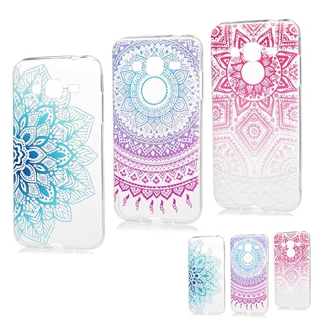 MAXFE.CO 3 x TPU Silikon Hülle für Samsung Galaxy J3 2015/2016 Handyhülle Schale Etui Protective Case Cover Rück mit Ultra Sl