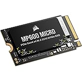 Corsair MP600 Micro 1TB M.2 NVMe PCIe x4 Gen4 SSD – M.2 2242 – Up to 7,000MB/sec Sequential Read – High-Density 3D TLC NAND –