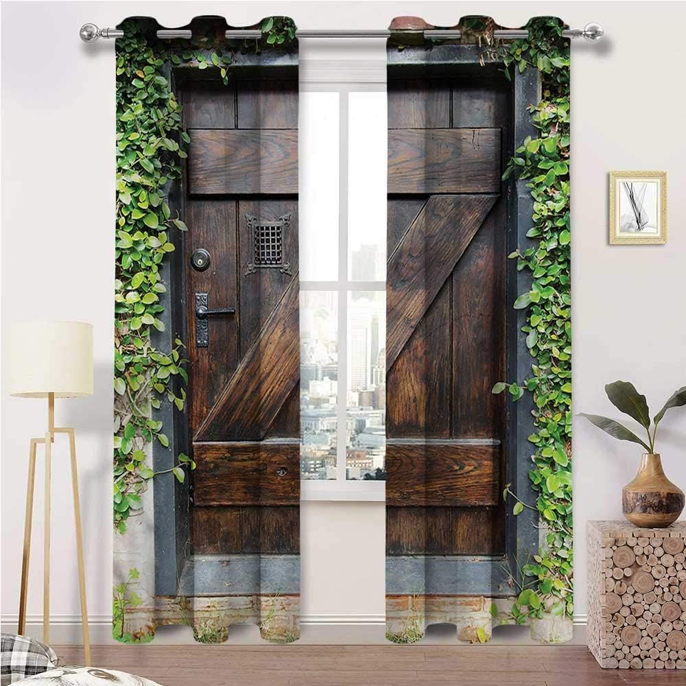 prunushome Rustic Blackout Curtains/Drapes Spanish Style