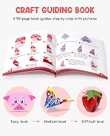 Gamenote Origami Kit for Kids 54 Projects 120 Sheets with 54 designs 14x14cm view 5