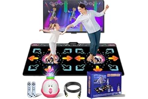 YRPRSODF Dance Mat for Kid & Adult, Double Dance Mats for TV, Electronic Dance Pad Game with Camera, Exercise Dance Game for TV,Plug and Play Dancing Mat for Family Games, Xmas Birthday Gifts Ideas