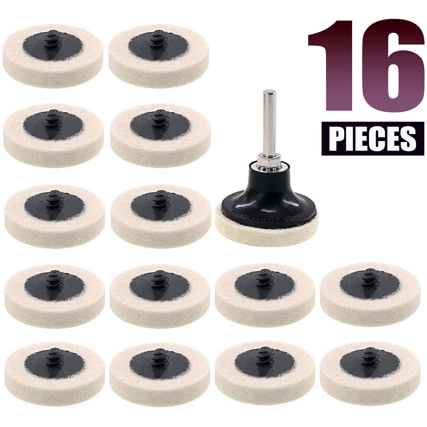 Roloc Style 2 Inch Compressed Wool Fabric QC Disc Polishing Buffing