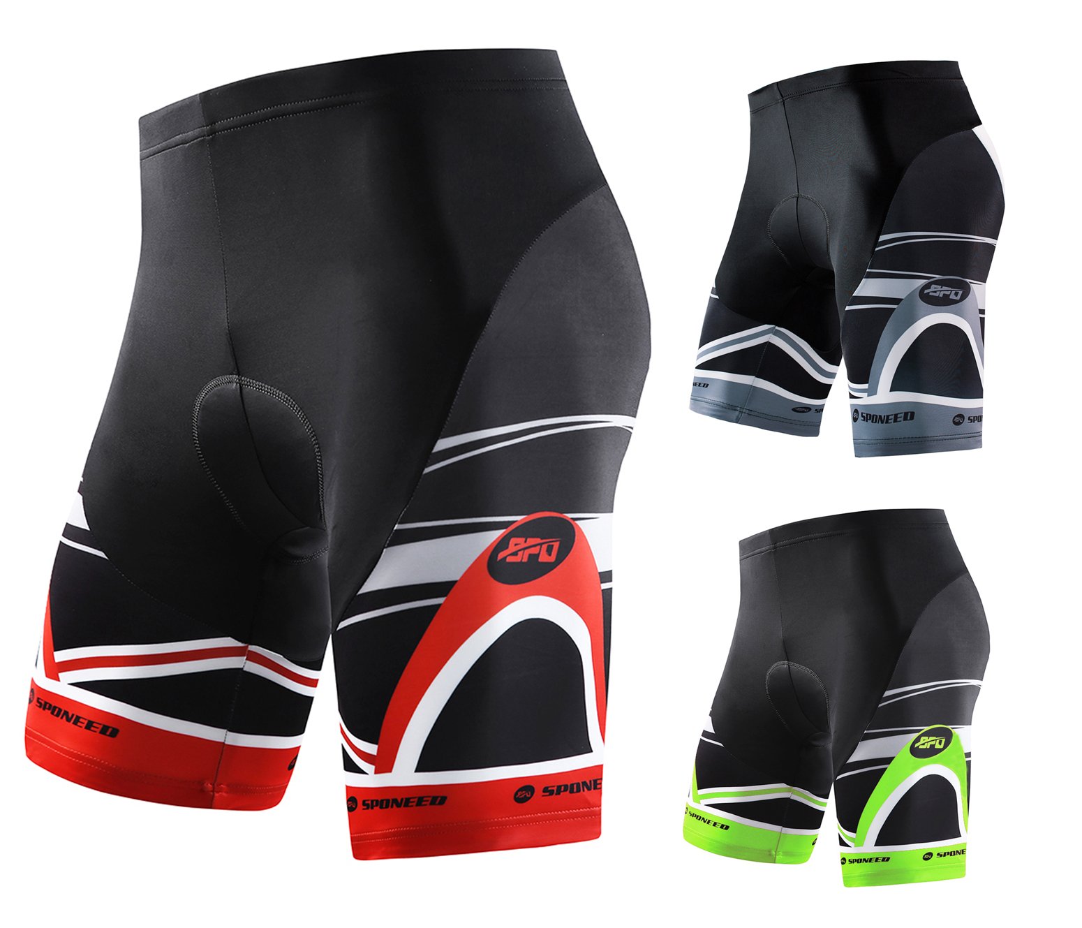 sponeed Men’s Cycle Shorts Biking Pants Gel Padding Bicycle Ride