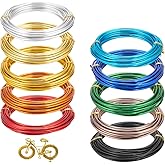 PH PandaHall 164ft 10 Colors Aluminum Wire, 9 Guage 3mm Craft Wire Flexible Floral Colored Jewely Beading Wires for DIY Jewelry Craft Making Wrapping Sculpturing, 10 Rolls/Set