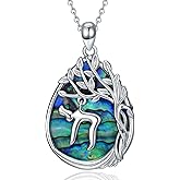 YYmqmq Jewish Jewelry Tree of Life Necklace 925 Jewish Sterling Silver Pendant Necklace Women Gift