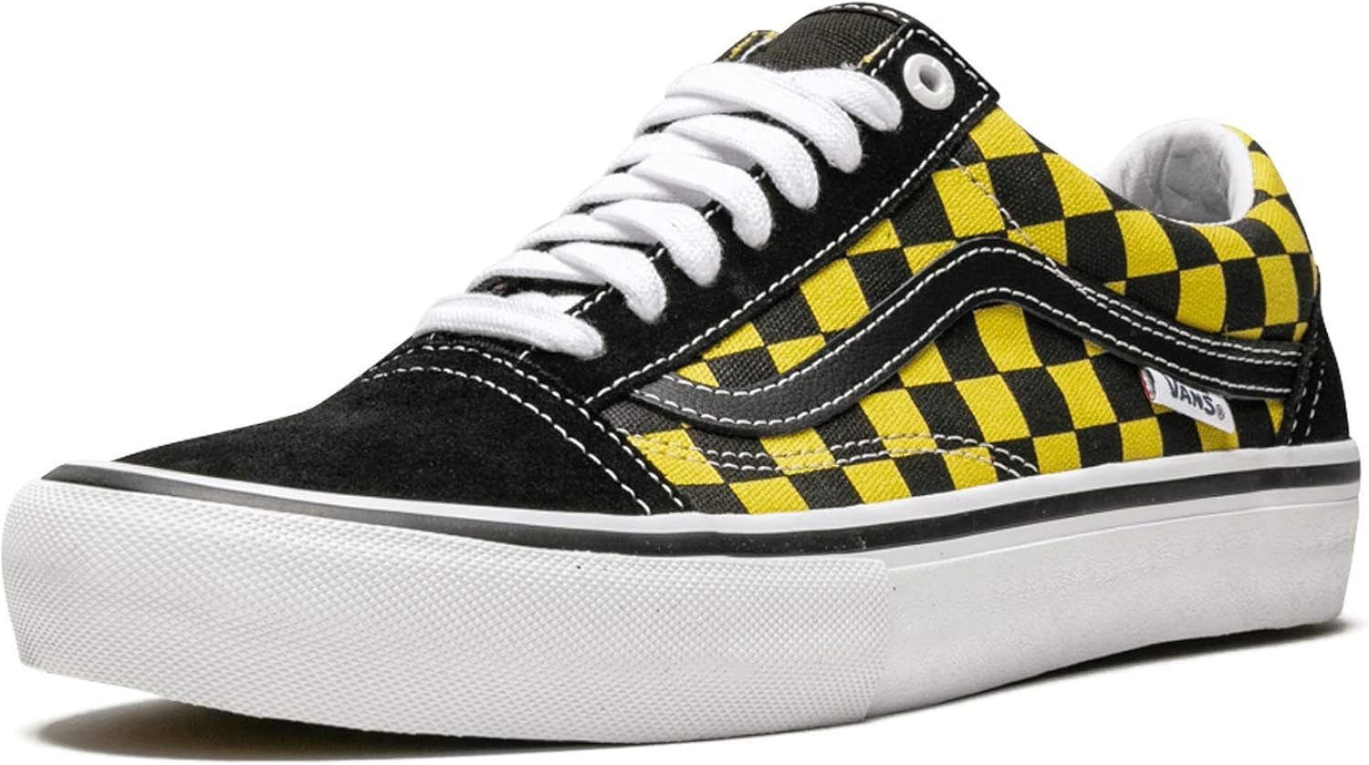 black and gold checkered vans