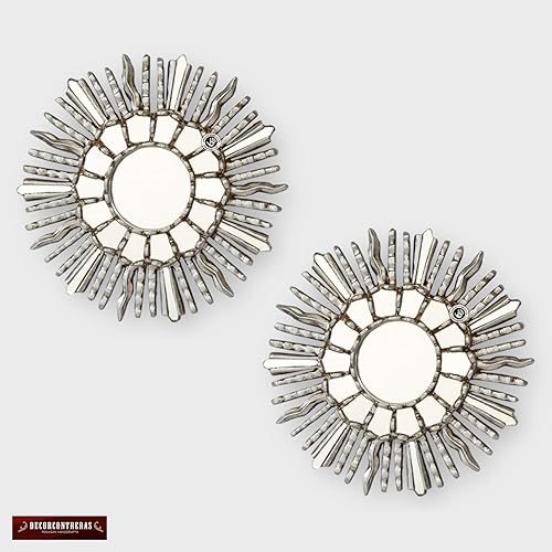 Amazon.com: Small Sunburst Wall Mirrors 11.8", Round Accent Mirror set