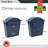 Burg-Wächter Classic MB01MB Midnight Blue Wall Mounted Post Box 36x37x13 cm view 4