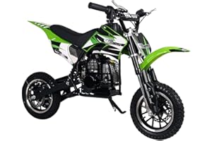SUPERRIO 49CC 2-Stroke Gas Power Mini Dirt Bike Dirt Off Road Motorcycle (Green)