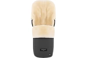 Werner Christ Baby Sheepskin footmuff FLIMS Luxe - Full Medical Sheepskin footmuff for Buggy (from 6 to 36 mo.), Medical Fur, Universal with Long Slits