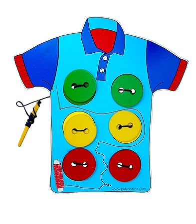 The Kiddy Depot Wooden  Sewing Button T-Shirt