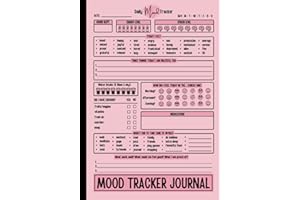 Mood Tracker Journal: Daily Mood Tracker Notebook | Daily Health & Wellness Diary With Prompts | Mental Health Diary | Self Care Journal For Women & Teens Girls