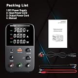 NANKADF DC Power Supply 0-60V 0-5A USB Fast Charge 18W CC/CV 4-Digit Display view 6