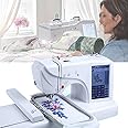 Computerised Digital Sewing Machine Embroidery Quilting Machine, Electric Embroidery Machine, 158 Built-In Patterns, 7'' Large LCD Touchscreen for Home Use